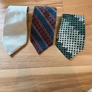 Jean Patou Barney's NY Neckties Mens Vintage Silk Retro Pattern Lot 3 70s 80s